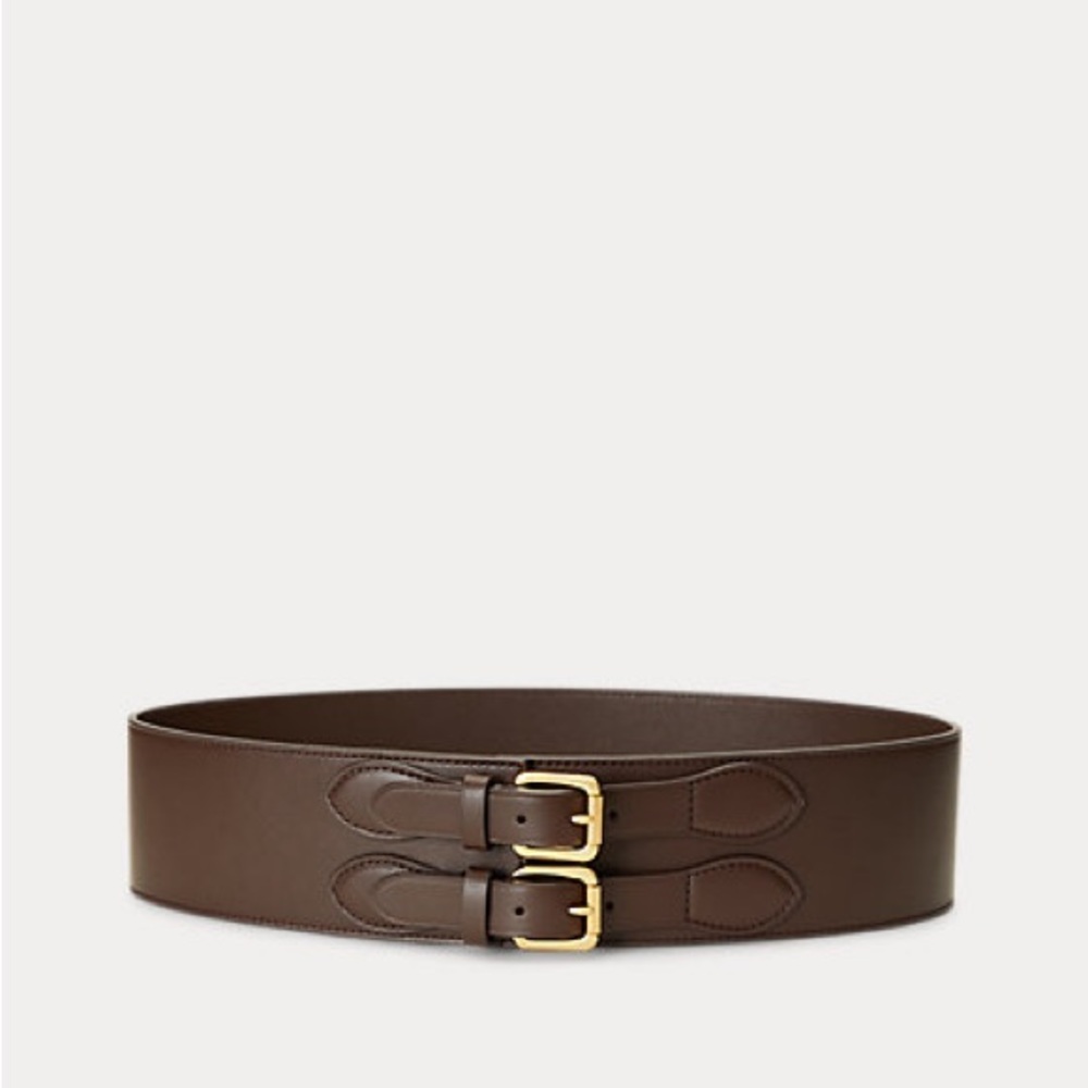 LAUREN RALPH LAUREN LEATHER WIDE BELT